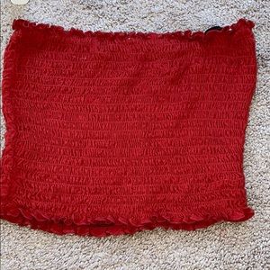 Scrunchie red tube top